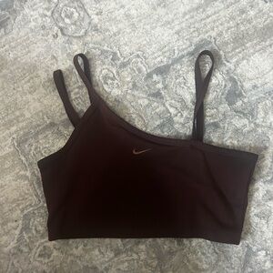 Nike Chocolate Brown Activewear Top